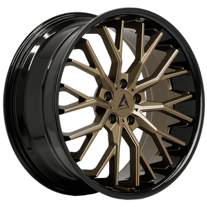 Armed Wheels Shank Matte Bronze Face + Gloss Black Lip 20x9 +38 5x120mm 74.1mm