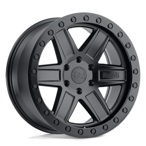 Black Rhino ATTICA Matte Black W/ Black Ring 17x9 -18 5x127mm 71.5mm - WheelWiz