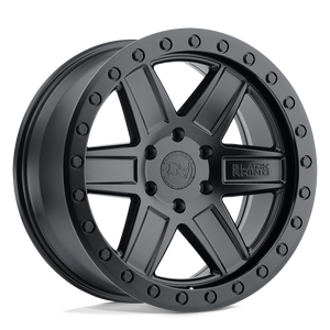 Black Rhino ATTICA Matte Black W/ Black Ring 20x9.5 -18 5x127mm 71.5mm - WheelWiz