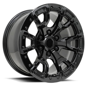 Factory Reproductions FR 99 Gloss Black 17x9 +18 6x139.7mm 93.1mm