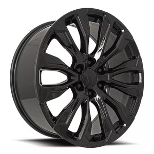 Factory Reproductions FR 203 Gloss Black 22x9 +28 6x139.7mm 78.1mm