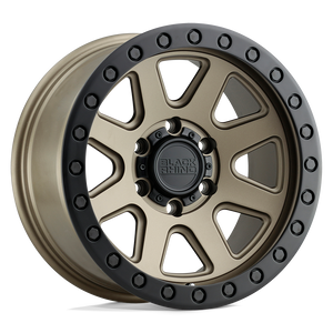 Black Rhino BAKER Matte Bronze W/ Black Ring 17x8.5 -18 5x127mm 71.5mm - WheelWiz