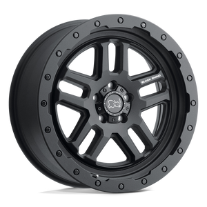 Black Rhino BARSTOW Textured Matte Black 17x8 +30 5x127mm 71.5mm - WheelWiz