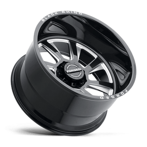 Black Rhino BLASTER Gloss Black W/ Milled Spokes - Directional 24x14 -76 8x180mm 125.1mm - WheelWiz
