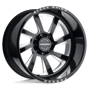 Black Rhino BLASTER Gloss Black W/ Milled Spokes - Directional 22x14 -76 8x170mm 125.1mm - WheelWiz