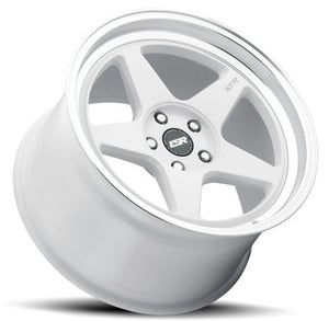 ESR Wheels CR5 GLOSS WHITE MACHINE LIP 18x10.5 +30 5x114.3mm 72.6mm - Wheelwiz