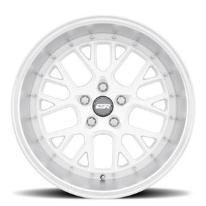 ESR Wheels CS11 GLOSS WHITE MACHINE LIP 18x9.5 +22 Custommm 72.6mm