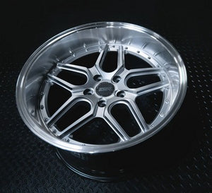 ESR Wheels CS15 HYPER SILVER MACHINE LIP 19x8.5 +30 5x114.3mm 72.6mm - Wheelwiz