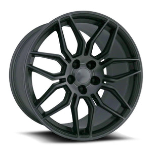 Factory Reproductions FR 401 Satin Titanium Grey Machine Face Wdark Clr 20x12 +59 5x120.65mm 70.3mm