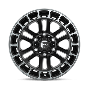 Fuel Offroad D720 HEATER MATTE BLACK DOUBLE DARK TINT MACHINED 17x9 -12 6x135mm 87.1mm - Wheelwiz