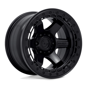 Fuel Offroad D122 BLOCK BEADLOCK MATTE BLACK WITH MATTE BLACK RING 17x9 -15 5x127mm 71.5mm - Wheelwiz