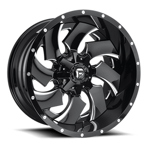 Fuel Offroad D239 CLEAVER GLOSS BLACK MILLED 24x12 -44 8x165.1mm 125.1mm - Wheelwiz