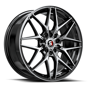 Spec-1 SP-60 Gloss Black & Machined 17x7.5 +42 5x114.3|5x120mm 73.1mm - Wheelwiz