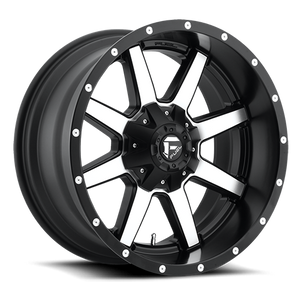 Fuel Offroad D537MAVERICK MATTE BLACK MACHINED 20x10 -12 8x180mm 124.2mm - Wheelwiz