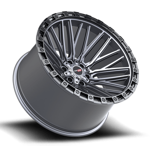 Vortek VRT-608 Matte Titanium Black Bead Ring 22x12 -44 5x127|5x139.7mm 78.1mm - Wheelwiz