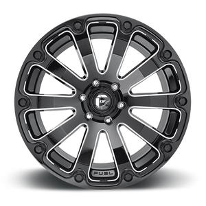 Fuel Offroad D598 DIESEL GLOSS BLACK MILLED 20x10 -18 8x165.1mm 125.1mm - Wheelwiz