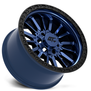 GT Off-Road CHAMBER Black Ring / Midnight Blue Centre 18x12 -44 8x165.1|8x170mm 125.2mm - Wheelwiz