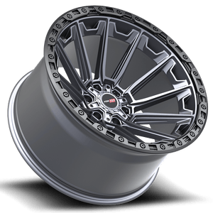 Vortek VRT-601 Matte Titanium Black Bead Ring 24x10 -12 6x135|6x139.7mm 106.1mm - Wheelwiz