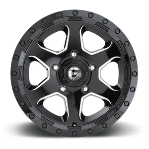 Fuel Offroad D590 RIPPER GLOSS BLACK MILLED 17x9 -12 5x127mm 78.1mm - Wheelwiz