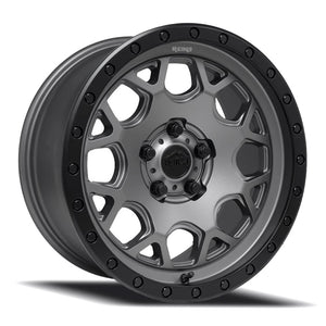 Reika R45 Gunmetal Grey / Satin Black Ring 17x8 +20 5x108mm 63.4mm