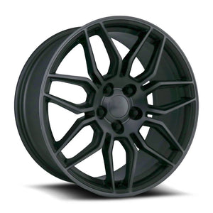 Factory Reproductions FR 401 Satin Titanium Grey Machine Face Wdark Clr 19x8.5 +40 5x120mm 66.9mm