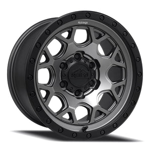 Reika R45 Gunmetal Grey / Satin Black Ring 17x8.5 +18 6x135mm 87.1mm