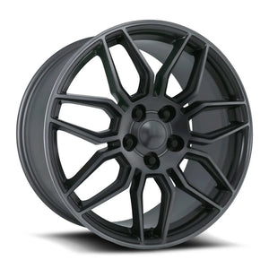 Factory Reproductions FR 401 Satin Titanium Grey Machine Face Wdark Clr 19x10 +79 5x120.65mm 70.3mm