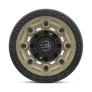 Black Rhino GARRISON BEADLOCK Desert W/ Matte Black Ring 17x8.5 0 6x139.7mm 112.1mm - Wheelwiz