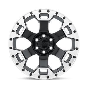 Black Rhino GAUNTLET Gloss Black W/ Mirror Machined Ring 20x9 -18 5x127mm 71.5mm - WheelWiz