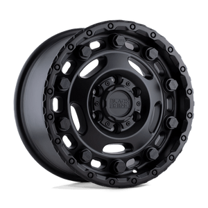 Black Rhino GLACIER Matte Black 17x8 +38 6x130mm 84.1mm - WheelWiz
