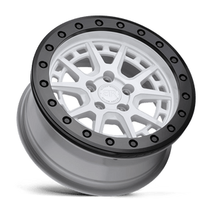 Black Rhino GRAVEL BEADLOCK Gloss White W/ Blk Ring & Bolt 15x7 +15 5x100mm 72.6mm - Wheelwiz