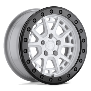 Black Rhino GRAVEL BEADLOCK Gloss White W/ Blk Ring & Bolt 15x7 +15 5x100mm 72.6mm - Wheelwiz