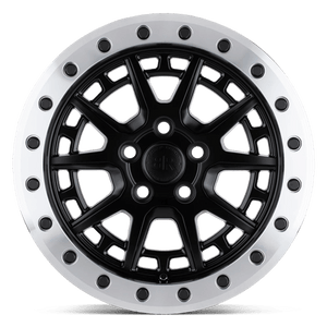 Black Rhino GRAVEL BEADLOCK Matte Black W/ Machined Ring 15x7 +15 5x100mm 72.6mm - WheelWiz