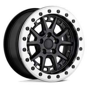 Black Rhino GRAVEL BEADLOCK Matte Black W/ Machined Ring 15x7 +15 5x100mm 72.6mm - WheelWiz