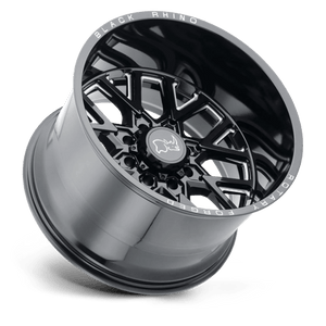 Black Rhino GRIMLOCK Gloss Black & Milled 22x11.5 -44 6x139.7mm 112.1mm - WheelWiz