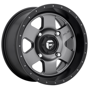 Fuel Offroad D619 PODIUM Matte Gun Metal Black Bead Ring 15x7 +13 4x137mm 110.1mm - WheelWiz