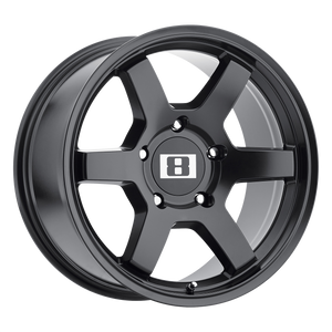 Level 8 MK6 Matte Black 18x9 +12 6x139.7mm 106.1mm - WheelWiz