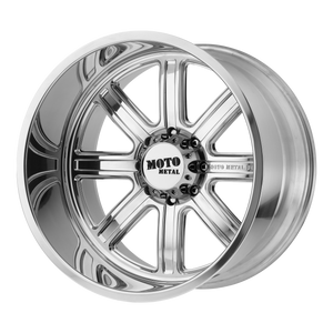 Moto Metal MO402 Polished 20x14 -76 8x170mm 125.1mm - WheelWiz