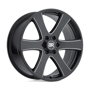 Black Rhino HAKA Gloss Black W/ Milled Spokes 20x8.5 +45 6x139.7mm 112.1mm - Wheelwiz