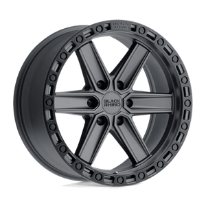 Black Rhino HENDERSON Gun Black W/ Black Ring 17x9 0 6x135mm 87.1mm - WheelWiz
