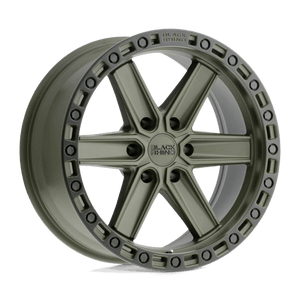Black Rhino HENDERSON Olive Drab Green W/ Black Ring 18x9 -12 6x139.7mm 112.1mm - WheelWiz
