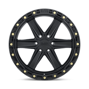 Black Rhino HENDERSON Matte Black W/ Brass Bolts 20x9.5 +18 6x139.7mm 112.1mm - Wheelwiz