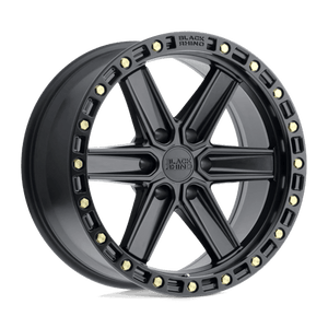 Black Rhino HENDERSON Matte Black W/ Brass Bolts 20x9.5 -18 6x139.7mm 112.1mm - Wheelwiz