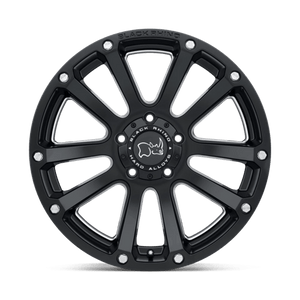 Black Rhino HIGHLAND Matte Black W/ Milled Spokes 20x9.5 -12 5x127mm 71.5mm - WheelWiz