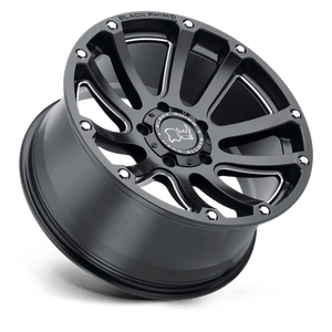 Black Rhino HIGHLAND Matte Black W/ Milled Spokes 20x9.5 -12 6x139.7mm 112.1mm - Wheelwiz