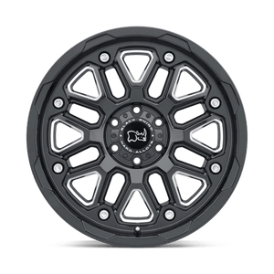 Black Rhino HOLLISTER Gloss Black W/ Milled Spokes 17x9.5 -18 5x127mm 71.5mm - Wheelwiz