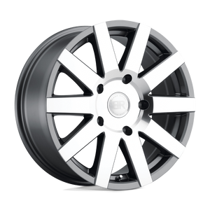 Black Rhino JOURNEY Gloss Gunmetal W/ Mirror-cut Face 16x7.5 +45 5x160mm 65.1mm - WheelWiz