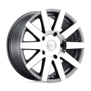 Black Rhino JOURNEY Gloss Gunmetal W/ Mirror-cut Face 16x7.5 +45 5x130mm 84.1mm - WheelWiz