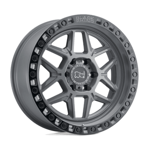 Black Rhino KELSO Battleship Gray W/ Black Ring 20x9 +12 6x135mm 87.1mm - Wheelwiz