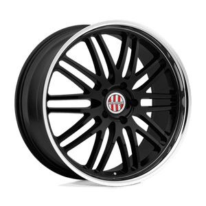 Victor Equipment LEMANS Gloss Black W/ Mirror Cut Lip 22x10 +50 5x130mm 71.5mm - WheelWiz